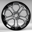 Car wheel rim on a gray background