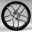 Car wheel rim on a gray background
