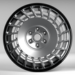 Car wheel rim on a gray background