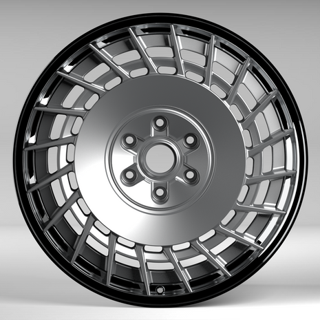 Car wheel rim on a gray background